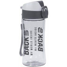 Бутилка за вода BackUp - сива, 400 ml -1