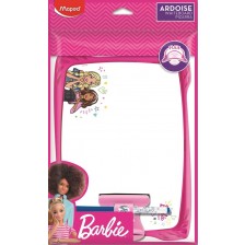 Бяла дъска Maped Barbie - С маркер и гъба