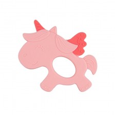 Силиконова чесалка Canpol - Unicorn, розова -1