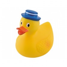 Играчка за баня Canpol - Пате, със синя шапка -1