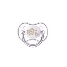 Силиконова залъгалка Canpol - Newborn Baby, с форма на черешка, 6-18 месеца, бяла -1