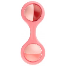 Дрънкалка с въртящи се топчета Canpol - Barbell, розова