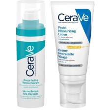 CeraVe Комплект - Серум с ретинол и Хидратиращ крем, SPF30, 30 + 52 ml -1