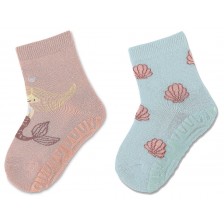 Чорапи със силиконова подметка Sterntaler - С русалка, 25/26 размер, 3-4 години, 2 чифта -1