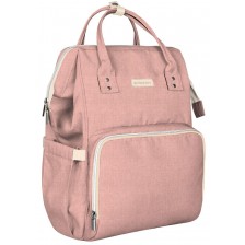 Чанта за бебешки принадлежности 2 в 1 KikkaBoo - Siena, розова -1