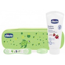 Комплект за почистване на зъбки Chicco, зелен -1