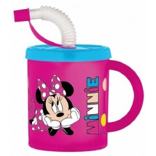 Чаша със сламка и дръжка Disney - Minnie, 210 ml -1