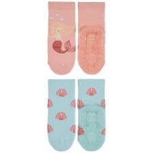 Чорапи със силиконова подметка Sterntaler - Русалка, 2 чифта, 27/28, 4-5 години
