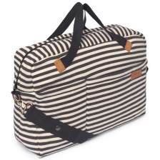 Чанта за път Baby Clic - Beige Stripes, малка -1