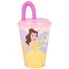 Чаша със сламка Stor - Disney Princess, 430 ml -1