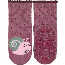 Чорапи със силиконова подметка Sterntaler - С охлювче, 25/26 размер, розови
