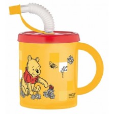 Чаша със сламка и дръжка Disney - Winnie The Pooh, 210 ml