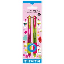 Комплект четирицветни химикалки Mitama - For Fun Fantasy, за момиче -1