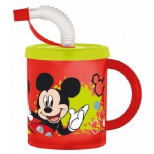 Чаша със сламка и дръжка Disney - Mickey, 210 ml -1