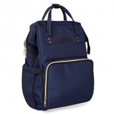 Чанта за бебешки принадлежности 2 в 1 KikkaBoo - Siena, тъмно синя -1