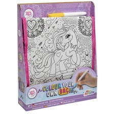 Чанта за оцветяване Grafix - Пони, с 4 маркера -1