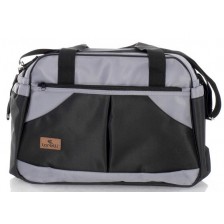 Чанта за  бебешка количка Lorelli - Sandra, черно и сиво -1
