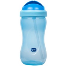 Чаша със сламка Wee Baby Colorful, 340 ml, синя -1
