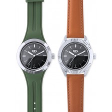 Часовник Bill's Watches Twist - Khaki Green & Camel -1