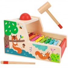 Дървена игра с топче и ксилофон 2 в 1 Tooky Toy -1