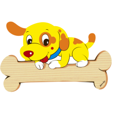 Дървена табела с име Dekori - Куче