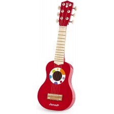 Дървена музикална играчка Janod - Моята първа китара, Confetti -1