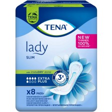 Дамски урологични превръзки Tena Lady Slim - Extra Plus, 8 броя