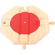 Дървена играчка Bigjigs - Обръщателна платформа, с 4 посоки -1