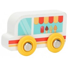 Дървена играчка Smart Baby - Камион за сладолед