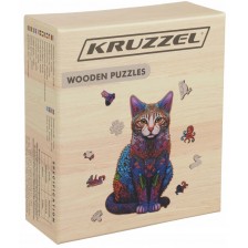 Дървен пъзел Kruzzel - Котка -1