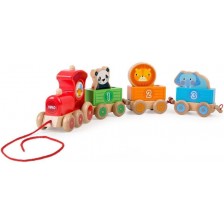 Дървена играчка Bigjigs - Сензорен влак