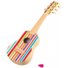 Детски музикален инструмент Lelin - Китара, с цветни ленти -1