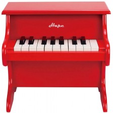 Дървено електрическо пиано Hape, червено