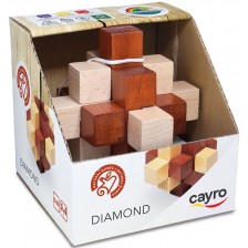 Дървен логически пъзел-главоблъсканица Cayro - Диамант