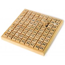 Дървена игра Small Foot - Кубчета с таблицата за умножение -1