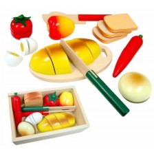 Дървен игрален комплект Viga - Храна за рязане