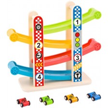 Дървена играчка Tooky Toy - Състезателна писта -1