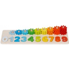 Дървена игра за сортиране Goki - Научи се да броиш -1
