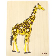 Дървен Монтесори пъзел Viga - Жираф -1