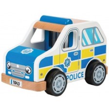 Дървена играчка Bigjigs - Полицейска кола -1