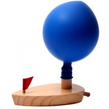 Дървена играчка Smart Baby - Лодка с балон -1