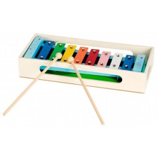 Дървена музикална играчка Pino - Ксилофон, лисиче, в кутия -1