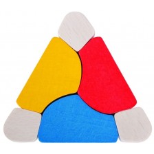 Дървена бебешка играчка Bigjigs - Триъгълник -1