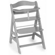 Дървено столче за хранене Hauck - Alpha Plus, Grey