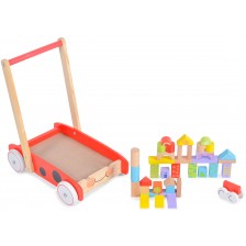 Дървена играчка за прохождане Moni Toys - Калинка 