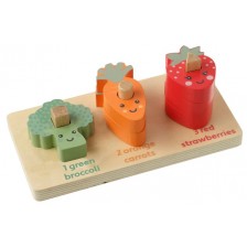 Дървена играчка за сортиране Orange Tree Toys - Зеленчуци -1