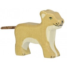 Дървена фигурка Holztiger - Малък стоящ лъв