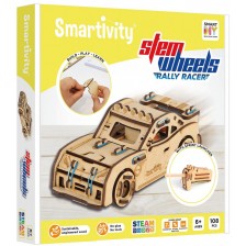 Дървен конструктор Smart Games Smartivity - Рали състезател -1