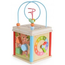 Дървен дидактически куб Moni Toys -1