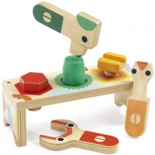 Дървена играчка Djeco - Bricolou, мини работилница -1